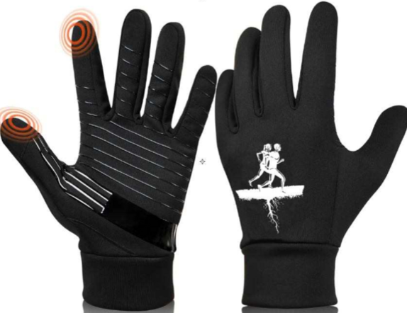 unisex black sporty gloves