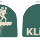 Two arch-shaped logos with a silhouette and text 'KLiTE' on a green background.