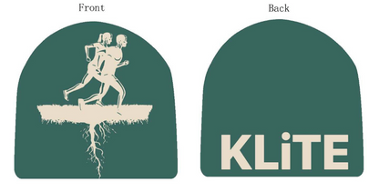 Two arch-shaped logos with a silhouette and text 'KLiTE' on a green background.
