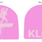 Pink beanie with 'KLiTE' branding and silhouette design on a black background